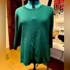 2X Jewel Tone Green Sweater